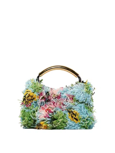 Moschino Flower Power Bag In Blue