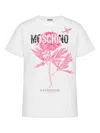 Moschino T-shirt Mit Blumen-print In White