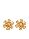 MOSCHINO FLOWER-SHAPED CLIP-ON EARRINGS