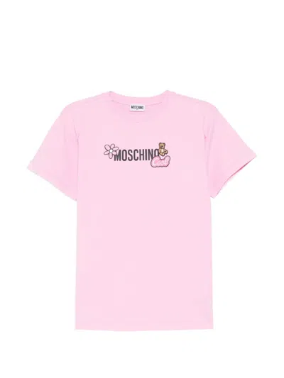 Moschino Kids' Flower Teddy Bear Dress In Pink