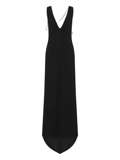 Moschino Flowing Black Maxi Dress