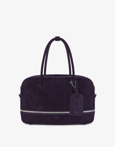 Moschino Folding Handbag In Purple