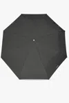 Moschino Folding Umbrella With Logo In Grey