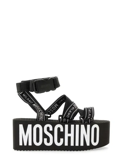 Moschino Sandals In Black