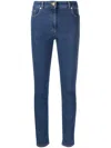 Moschino Form-fitting Blue Jeans With Classic Five-pocket Design In Blue