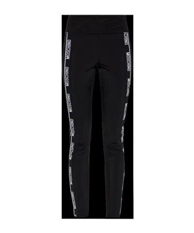 Moschino Form-fitting Casual Trousers In Black