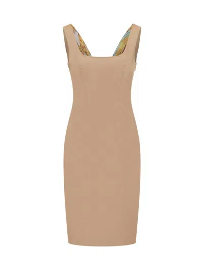 Moschino Sleeveless Dress In Beige
