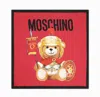 Moschino Foulard  In Seta Rosso Teddy Bear In Rosso