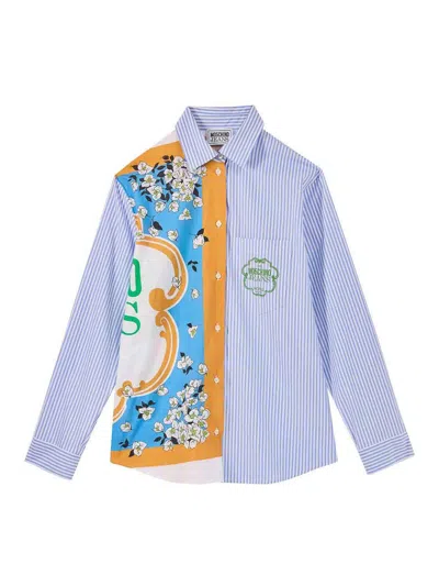 Moschino Foulard Print Shirt In Blue