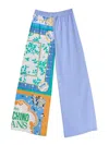 Moschino Foulard Printing Trousers In Multi