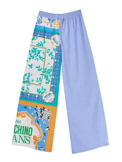 Moschino Foulard Printing Trousers In Multi