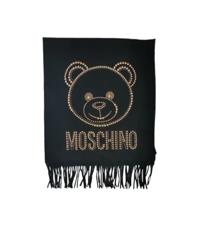 Moschino Fraser Detail Scarf In Black