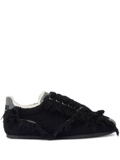 Moschino Sneakers Mit Ausgefransten Kanten In Black
