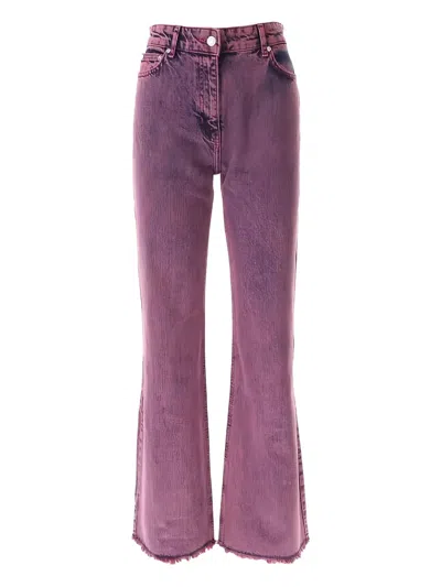 Moschino Jeans Woman Jeans Magenta Size 29 Cotton In Purple