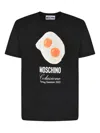 Moschino Crew Neck Graphic Print Short Sleeves T-shirt In Black