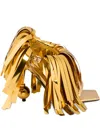 Moschino Fringe-detail Sandals In Gold