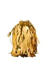 Moschino Mirror Effect Bucket Bag In Gold
