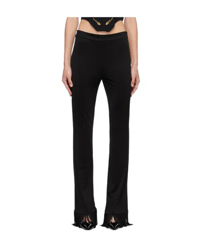 Moschino Fringed Casual Pants In Black