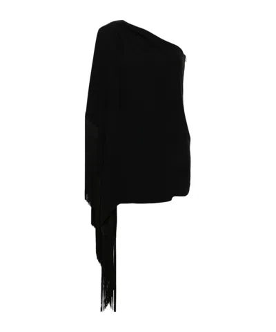 MOSCHINO MOSCHINO FRINGED CADY MINI DRESS