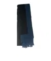 Moschino Fringed Scarf In Blue