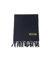 Moschino Fringed Scarf In Black