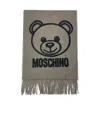 Moschino Fringed Scarf In Gray