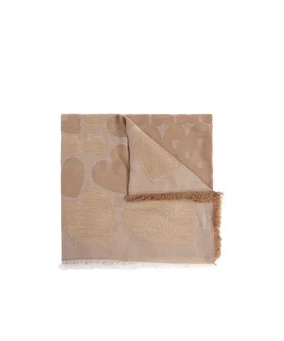 Moschino Fringed Scarf In Neutral
