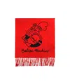 Moschino Fringed Scarf In Red