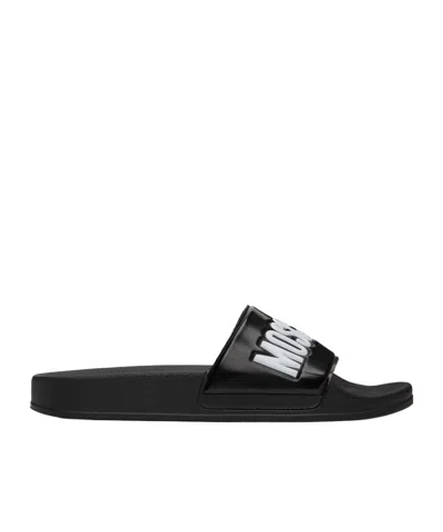 MOSCHINO FRONT LOGO SLIPPERS