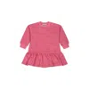 Moschino Fuchsia Dress For Baby Girl With Logo In Pink