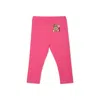Moschino Fuchsia Legging For Baby Girl With Teddy Bear In Fuchsia