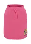Moschino Fuchsia Skirt For Girl With Teddy Bear In Pink