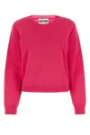 Moschino Logo Jacquard Knit Wool Blend Sweater