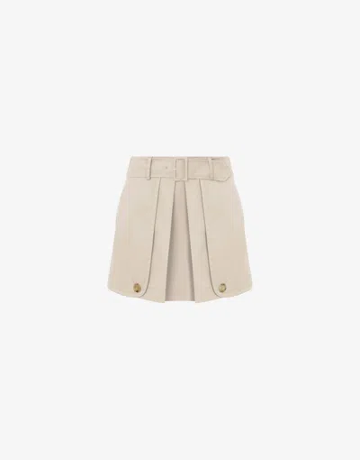 Moschino Pleated Mini Skirt In Light Brown