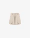 Moschino Gabardine Mini Skirt With Trench Details In Blue
