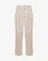 Moschino Gabardine Pants Tailored Twist In Neutral