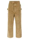 Moschino Garment-dyed Cotton Drill Trousers With Multi-pocket Style In Brown