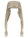 Moschino Gauze Mohair Blend Cape In Gray