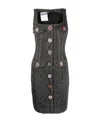 Moschino Women's Sleeveless Quilted & Bead-embellished Dress In Black