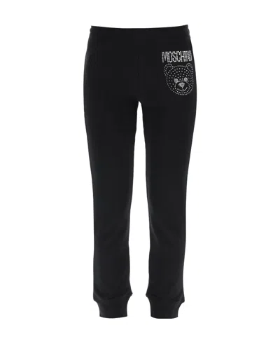 Moschino Gem-embellished Track Pants In Black