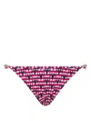 Moschino Geometric Print Bikini Bottom In Blue