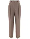 Moschino High-rise Straight Leg Trousers With Geometric Print In Beige