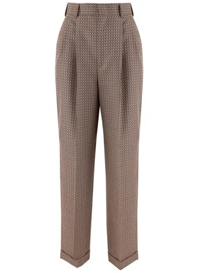 MOSCHINO GEOMETRIC PRINTED HIGH WAIST PANTS