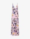 Moschino Newspaper Clippings-print Maxi Dress In Pink