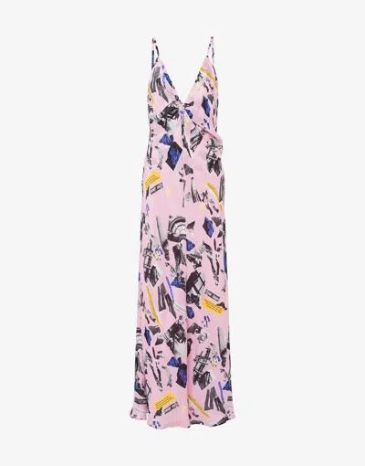 MOSCHINO GEORGETTE DRESS PUNK PRINT