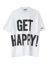 Moschino Crew Neck Oversized Fit Graphic Print Dress In White