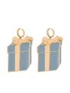 Moschino Gift Box-motif Earrings In Gray