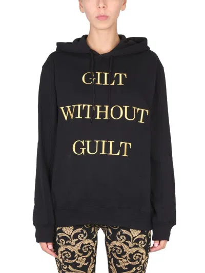 MOSCHINO MOSCHINO "GILT WITHOUT GUILT" SWEATSHIRT