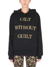 Moschino "gilt Without Guilt" Sweatshirt In Black