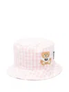 Moschino Gingam Bucket Hat In Pink